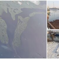 Баржа потъна частично край Гюргево и замърси района на Дунав с нефт (ВИДЕО И СНИМКИ)