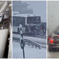 Снежна София под блокада: Пътници бутат закъсал автобус