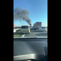 Лек автомобил на метан се самозапали на автомагистрала „Тракия“ 