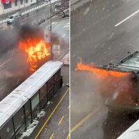 Кола избухна в пламъци във Варна