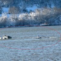 Товарен кораб потъна в Дунав срещу Свищов, властите следят нивата на замърсяване на водите