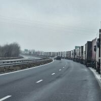 Над 15 км е опашката от тирове преди ГКПП "Капитан Андреево" (ВИДЕО И СНИМКИ)