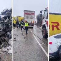 Катастрофа с три тира край Видин, има загинал