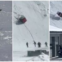 Силен вятър откачи кабинка на лифт в ски курорт, има загинал (ВИДЕО И СНИМКИ)