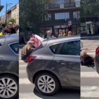 Арестуваха шофьор, блъснал 90-годишен мъж на протест в Белград (ВИДЕО)