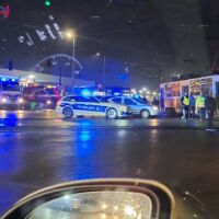 Катастрофа между два трамвая и микробус в София (СНИМКИ)