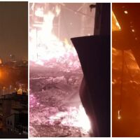 Гори небостъргачът „Вйесник“ в Загреб, 100 пожарникари се борят с огъня (СНИМКи и ВИДЕО)