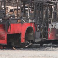 Огненият ад край Костинброд: Огромни са щетите за градския транспорт, който превозва хиляди