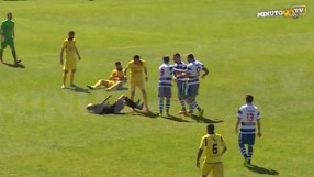 Нокаутираха съдия с коляно в Португалия (ВИДЕО)