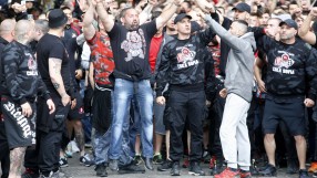 Мощни бомби на шествието на ЦСКА (СНИМКИ И ВИДЕО)