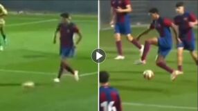 Това е гавра: Пратиха сина на Роналдиньо... ляв бек (ВИДЕО)
