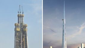 Новата най-висока сграда в света достигна исторически етап