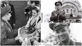 65 г. от първия полет на човек в Космоса, Гагарин е посрещнат с големи почести в България