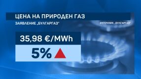 „Булгаргаз“ предлага поскъпване на природния газ с 5% от май