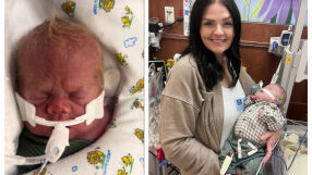 Бебе, родено едва 680 г, най-после у дома след 400 дни в болницата (СНИМКИ)
