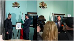 Наградиха граничния полицай, помогнал на украинците да излязат от обърналия се автобус