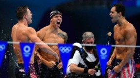 Дресел и компания поставиха световен рекорд на 4х100 м съчетано плуване