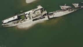 Ниските нива на Дунав разкриха потънали кораби от Втората световна война