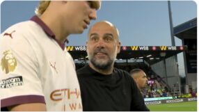 Дори след два гола: Холанд отнесе конско от бесния Гуардиола (ВИДЕО)