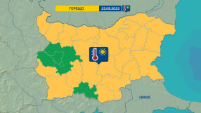 Жълт код за горещо време в 24 области