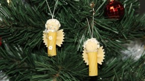 Ангелчета от макарони - коледна украса от шкафа в кухнята (СТЪПКА ПО СТЪПКА)