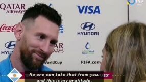 Журналистка едва не разплака Меси (ВИДЕО)