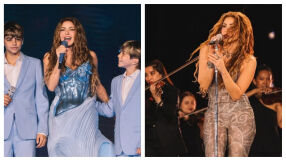 Семейна магия - синовете на Шакира излязоха на сцената за първи път (ВИДЕО)