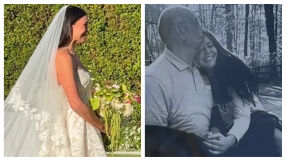 Бащата, който заведе своята дъщеря  до олтара - три години след смъртта си (ВИДЕО)