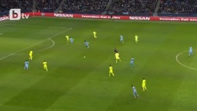 Серхио Агуеро вкарва за Сити (ВИДЕО)