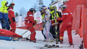 Линдзи Вон падна брутално в предпоследния си старт (ВИДЕО)