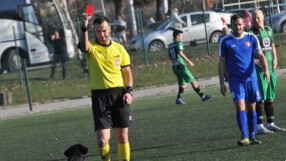 Червен картон за кучето, което отказа да напусне терена