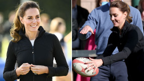 Кейт Мидълтън по анцуг популяризира ръгбито във Великобритания (ВИДЕО)