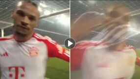 Лерой Сане си го изкара на камерата