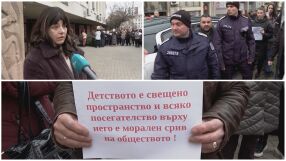 Протест и гняв пред съда в Сливен: Обвинения за сексуално насилие над 5-годишно дете