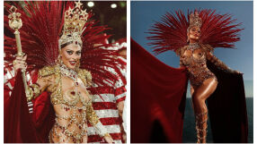 Тя е на 46 и е зашеметяваща в карнавален костюм на 