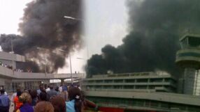 Шестима души са ранени при пожар на летище