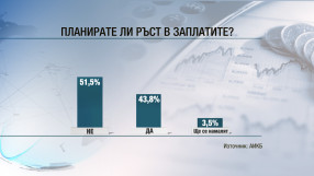 Работодателите у нас планират минимален ръст на заплатите от 4-5%