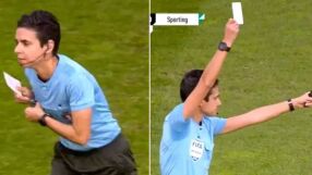 Първият бял картон във футбола (ВИДЕО)