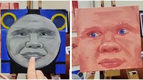 Художник рисува Арлинг Холанд всеки ден