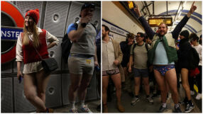 Защо стотици лондончани се качват в метрото без панталони всяка зима? (СНИМКИ)