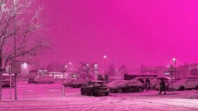 Ослепително розово небе се разпростря над Бирмингам (ВИДЕО, СНИМКИ)