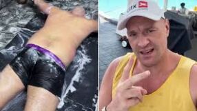 Тайландци къпят Тайсън Фюри с маркуч (ВИДЕО)