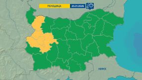 Жълт код за поледици е обявен за неделя в някои области у нас