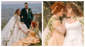 Тримата, които заедно казаха „Да!“ – с красиво сватбено тържество (СНИМКИ)