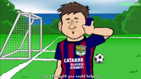 Култова анимация с Меси и Роналдо преди големия финал (ВИДЕО)