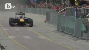 Шоу на Дейвид Култард на Гребния канал в Пловдив