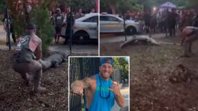 Честит 1 юни: ММА боец пребори алигатор в училищен двор (ВИДЕО)