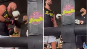 Опасностите на Банкок: Фен фрасна в лицето Тайсън Фюри (ВИДЕО)