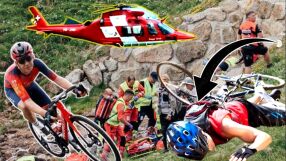 Звезда в колоезденето падна в пропаст със 100 км/ч (СНИМКИ)