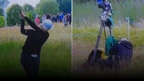 Ужас! Голфърка прати в болница оператор с един удар (ВИДЕО)